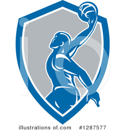 Royalty-Free (RF) Basketball Clipart Illustration by patrimonio - Stock Sample #1287577