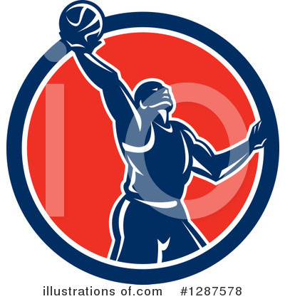 Royalty-Free (RF) Basketball Clipart Illustration by patrimonio - Stock Sample #1287578