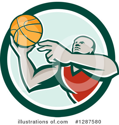 Royalty-Free (RF) Basketball Clipart Illustration by patrimonio - Stock Sample #1287580