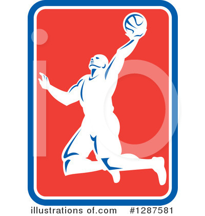 Royalty-Free (RF) Basketball Clipart Illustration by patrimonio - Stock Sample #1287581