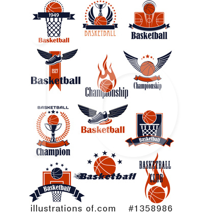Royalty-Free (RF) Basketball Clipart Illustration by Vector Tradition SM - Stock Sample #1358986