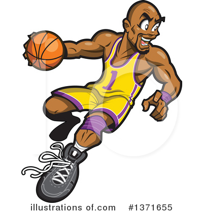 Royalty-Free (RF) Basketball Clipart Illustration by Clip Art Mascots - Stock Sample #1371655