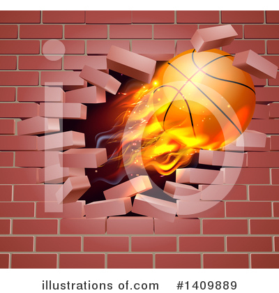 Flaming Basketball Clipart #1409889 by AtStockIllustration