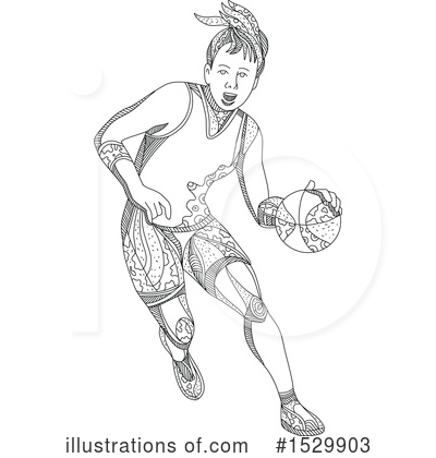 Royalty-Free (RF) Basketball Clipart Illustration by patrimonio - Stock Sample #1529903