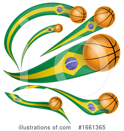 Basketball Clipart #1661365 by Domenico Condello