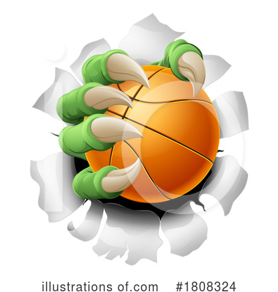 Royalty-Free (RF) Basketball Clipart Illustration by AtStockIllustration - Stock Sample #1808324