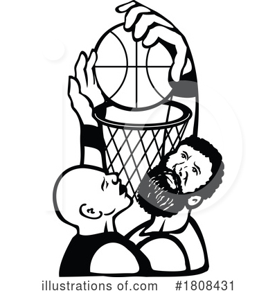 Royalty-Free (RF) Basketball Clipart Illustration by patrimonio - Stock Sample #1808431