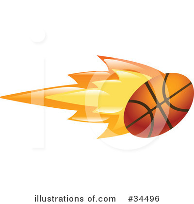 Flaming Basketball Clipart #34496 by AtStockIllustration