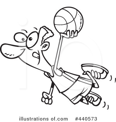 Royalty-Free (RF) Basketball Clipart Illustration by toonaday - Stock Sample #440573