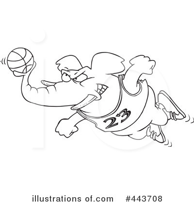 Royalty-Free (RF) Basketball Clipart Illustration by toonaday - Stock Sample #443708