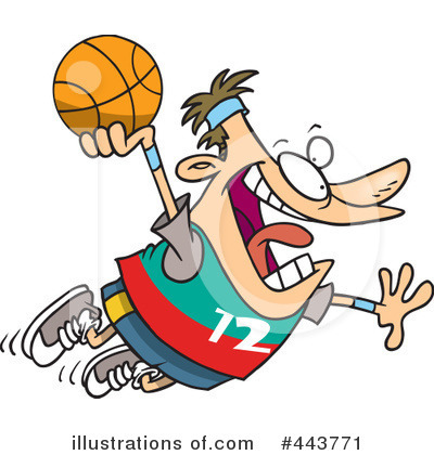 Royalty-Free (RF) Basketball Clipart Illustration by toonaday - Stock Sample #443771