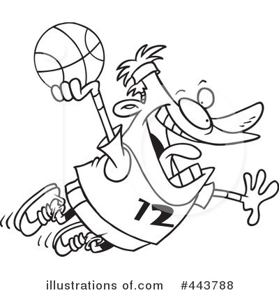 Royalty-Free (RF) Basketball Clipart Illustration by toonaday - Stock Sample #443788