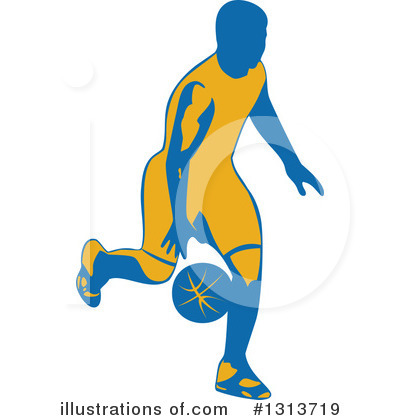 Royalty-Free (RF) Basketball Player Clipart Illustration by patrimonio - Stock Sample #1313719