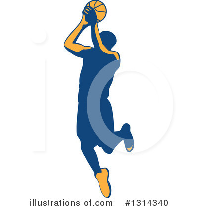 Royalty-Free (RF) Basketball Player Clipart Illustration by patrimonio - Stock Sample #1314340