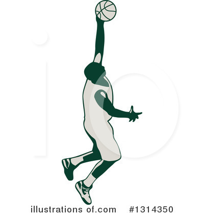 Royalty-Free (RF) Basketball Player Clipart Illustration by patrimonio - Stock Sample #1314350
