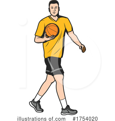 Royalty-Free (RF) Basketball Player Clipart Illustration by Vector Tradition SM - Stock Sample #1754020