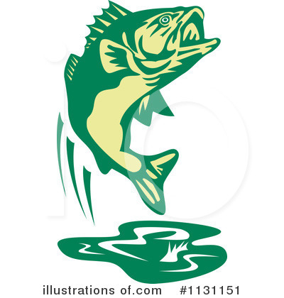 Royalty-Free (RF) Bass Fish Clipart Illustration by patrimonio - Stock Sample #1131151