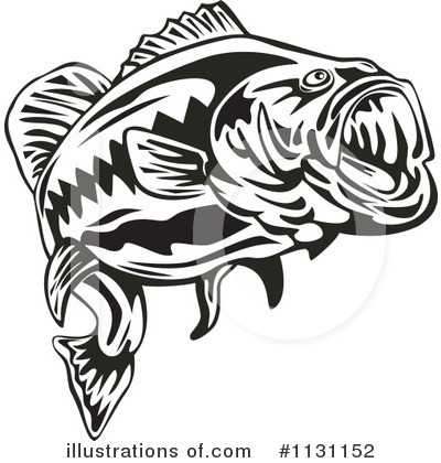 Royalty-Free (RF) Bass Fish Clipart Illustration by patrimonio - Stock Sample #1131152