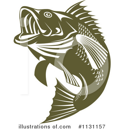 Largemouth Bass Clipart #1131157 by patrimonio