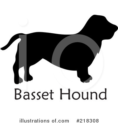 Royalty-Free (RF) Basset Hounds Clipart Illustration by Pams Clipart - Stock Sample #218308