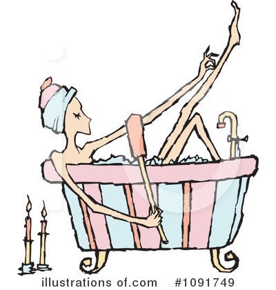 Bathtub Clipart #1091749 by Steve Klinkel