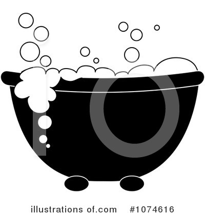 Royalty-Free (RF) Bath Tub Clipart Illustration by Pams Clipart - Stock Sample #1074616