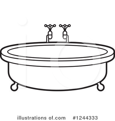 Royalty-Free (RF) Bath Tub Clipart Illustration by Lal Perera - Stock Sample #1244333