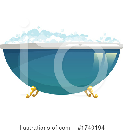 Royalty-Free (RF) Bath Tub Clipart Illustration by Vector Tradition SM - Stock Sample #1740194