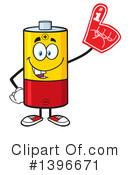 Battery Character Clipart #1396671 by Hit Toon