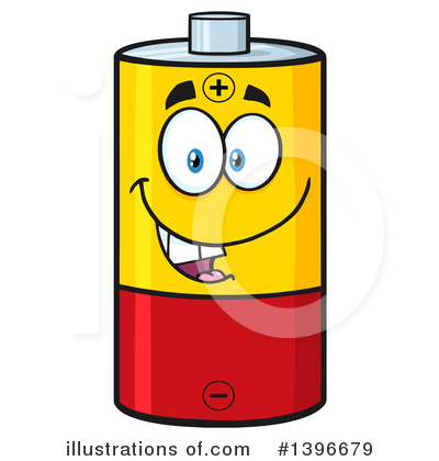 Battery Character Clipart #1396679 by Hit Toon