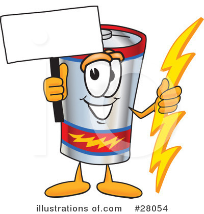 Battery Character Clipart #28054 by Mascot Junction