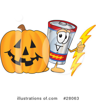 Royalty-Free (RF) Battery Character Clipart Illustration by Mascot Junction - Stock Sample #28063