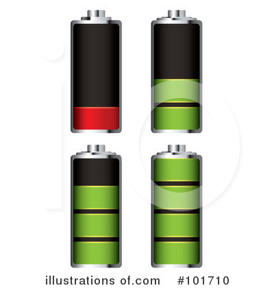 Royalty-Free (RF) Battery Clipart Illustration by michaeltravers - Stock Sample #101710