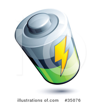 Royalty-Free (RF) Battery Clipart Illustration by beboy - Stock Sample #35076