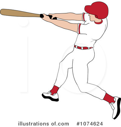 Baseball Player Clipart #1074624 by Pams Clipart