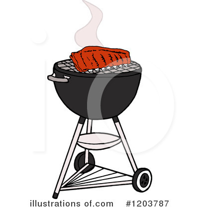 Royalty-Free (RF) Bbq Clipart Illustration by LaffToon - Stock Sample #1203787