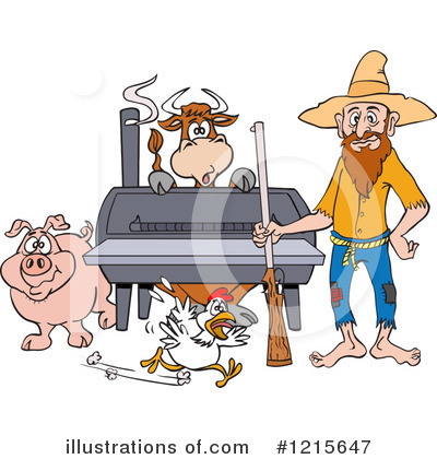 Royalty-Free (RF) Bbq Clipart Illustration by LaffToon - Stock Sample #1215647