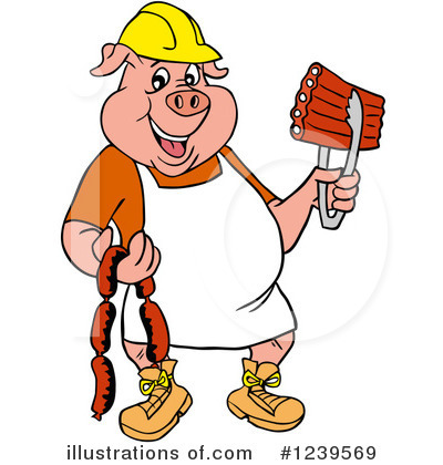 Royalty-Free (RF) Bbq Clipart Illustration by LaffToon - Stock Sample #1239569