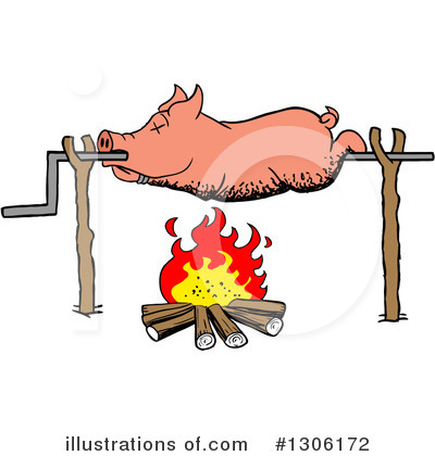 Royalty-Free (RF) Bbq Clipart Illustration by LaffToon - Stock Sample #1306172