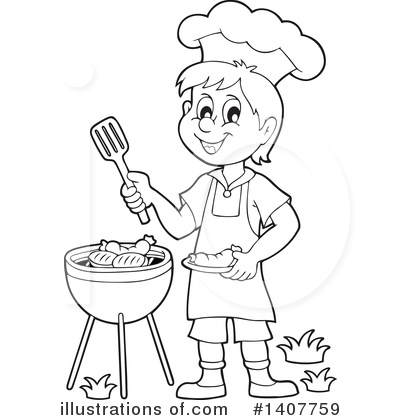 Royalty-Free (RF) Bbq Clipart Illustration by visekart - Stock Sample #1407759