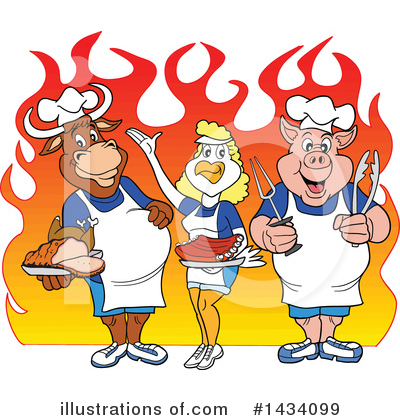 Royalty-Free (RF) Bbq Clipart Illustration by LaffToon - Stock Sample #1434099