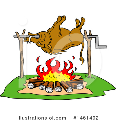 Royalty-Free (RF) Bbq Clipart Illustration by LaffToon - Stock Sample #1461492