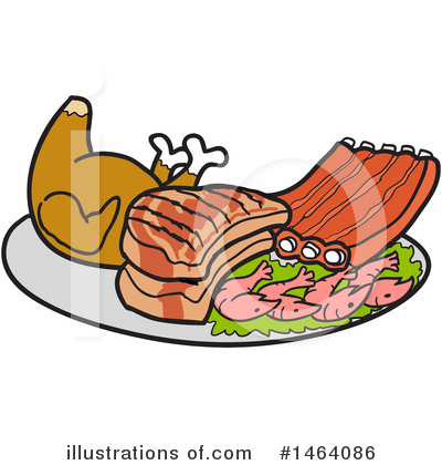 Royalty-Free (RF) Bbq Clipart Illustration by LaffToon - Stock Sample #1464086