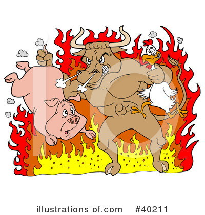 Pork Clipart #40211 by LaffToon