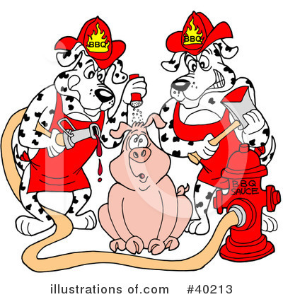 Royalty-Free (RF) Bbq Clipart Illustration by LaffToon - Stock Sample #40213