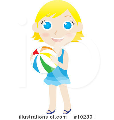 Royalty-Free (RF) Beach Ball Clipart Illustration by Rosie Piter - Stock Sample #102391