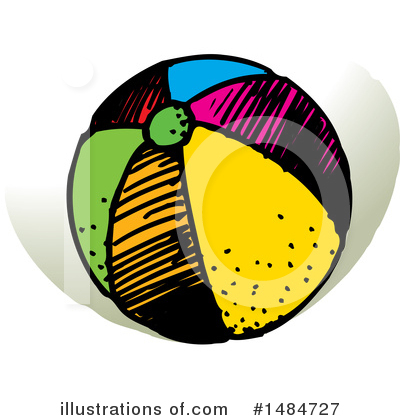 Royalty-Free (RF) Beach Ball Clipart Illustration by Lal Perera - Stock Sample #1484727