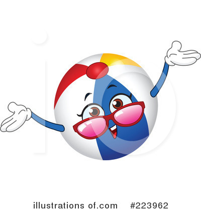 Royalty-Free (RF) Beach Ball Clipart Illustration by yayayoyo - Stock Sample #223962