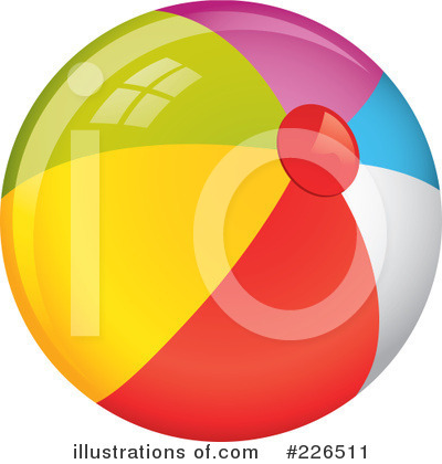Royalty-Free (RF) Beach Ball Clipart Illustration by TA Images - Stock Sample #226511