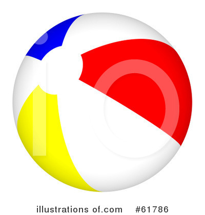 Royalty-Free (RF) Beach Ball Clipart Illustration by ShazamImages - Stock Sample #61786